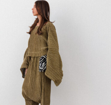 Metallic Pleats shirwals (شروال فقط)