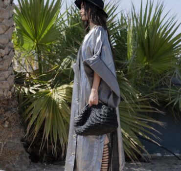 Smoke Silver Buttoned