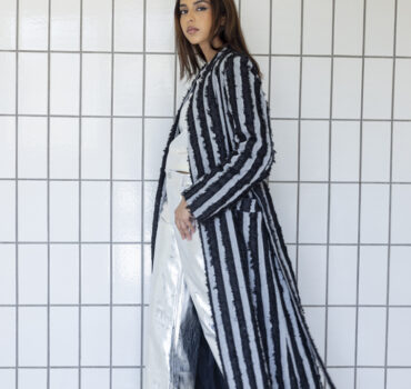 Stripped Denim Jacket